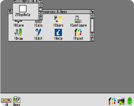 Graphic User Interface from Acorn computing system